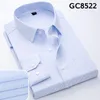 Men's Dress Shirts Business Anti-wrinkle Non-ironing Long-sleeved Shirt Formal Plaid Stripe Cotton Classic Workplace Office Tooling