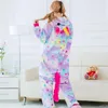 Costume de licorne étoile Pyjamas pour femmes Combinaison Kigurumi Hoodies Adultes Costumes d'Halloween249S