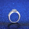 Band Rings CZCITY Wedding Iced Out Diamond GRA Certified Silver Dainty VVS1 925 Engagement Moissanite Band Ring