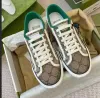 2024 Designer Tenis Casual Shoes Canvas Luxurys Italy Shoe Women Green And Red G Web Stripe Stretch Cotton Low jcR