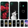 Dla Huawei P40 Lite Case 4G 5G miękki przezroczysty TPU Silicon Cover E Bumper Coque Back Animal Tiger