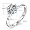 Anneaux De Bande De Haute Qualité Personnalisé Pur D Couleur VVS Moissanite Anneau 925 Argent Bagues De Fiançailles De Mariage Pour Les Femmes Ensemble Avec Certificat