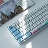 Toetsenborden 129 Toetsen Ocean Whale Thema Cherry Profiel PBT Keycaps Voor Mechanisch toetsenbord DYE-Sublimatie Blauw Wit Gaming keycap custom 230715