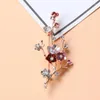 Broszki luksusowy różowy śliwkowy broszka damskie przyjęcie weselne pin biżuterii