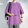 القمصان t قمصير M-5XL تصميم حمض الباتيك مغسول القمصان الرجال قصيرة الأكمام Tees 2023 Streetwear Summer tshirt القطن الثقيل النسيج الضخم