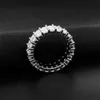 Pierścienie opaski Piękna biżuteria Rhodium Pating 925 Srebrny Diamond VVS MOISSANITE Ring Mężczyźni