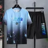 Męskie dresy letnie garnitur 2 sztuki Sportswear Shorts Shorts Street Street Clothing 3D Printed Fashion Tshirt Reg 230715