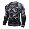 T-shirt da uomo T-shirt con stampa digitale stile punk di alta qualità per lo sport Jiu Jitsu Bjj Rashguard Uomo muscoloso MMA Ciclismo Trainning Top