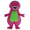 2018 High quality Profession Barney Dinosaur Mascot Costumes Halloween Cartoon Adult Size Fancy Dress294P