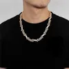 15MM doorn ketting goud verzilverd micro-ingelegde zirkoon ketting Cubaanse schakelketting voor mannen vrouwen