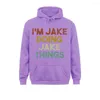 Hoodies voor mannen I'm Jake Doing Things Funny First Name Hooded Pullover Discount Sweatshirts Hip Hop Chinese Style Hoods