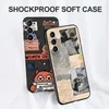 For Samsung Galaxy A34 A54 5G Case Phone Back Cover Soft Silicone Protective Black Tpu Dog Cat Flower Pattern