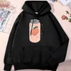 Männer Hoodies Pfirsich Trinken Ginger Ale Aestheticman'S Hoodie Koreanische Übergroßen Pullover Harajuku Volle Hülse Sweatshirt Lose Männlich