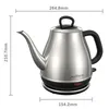 Gooseneck Electric Kettle (1,0L), 100% rostfritt stål BPA-gratis klassisk häll över kaffekokare, elektrisk tekanna med automatisk avstängningsskydd, 1500 watt snabbuppvärmning