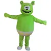 Professional custom Lovely Gummy Bear Mascot Costume Cartoon green bear Character Clothes Christmas Halloween Party Fancy Dress199F