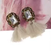 Orecchini a bottone MEILIYISHI Fashion Crystal Jewelry Bavaglino con nappa vintage per regalo da donna