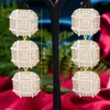 Dangle Earrings GODKI Spring Collection Sunflower For Women Wedding Party Dubai Bridal Jewelry Boucle D'oreille Femme Gift