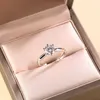 Band Rings Classic Design Wholesale Jewelry 1ct 2ct 3ct Moissanite Ring 925 Sterling Silver Solitaire Engagement Wedding Ring