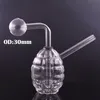 Bongo queimador de óleo de vidro pesado para cachimbos de água Bongs grossos antitanque granada clássico cachimbos de água para fumar à mão com tubo queimador de óleo OD30mm