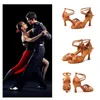 Chaussures de danse SWDZM femmes chaussures de danse latine semelles en daim salle de bal Tango chaussures de danse intérieures talons cubains fête chaussures de danse à talons hauts en gros 230715