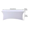 Table Cloth Stretch Cover Milk Silk Rectangle For Parties Patio Tablecloth Fitted White