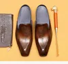 Italian Luxury Mens Genuine Leather Half Shoes Dress Slippers 2023 Summer New Style Designer Quality Vintage Business Sandals