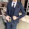 Men s Suits Blazers S 7XL Jacket Vest Pants Fashion Boutique Lattice Formal Business Mens Suit 3pcs Set Groom Wedding Dress Plaid Show Stage 230715