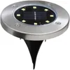 4pcs Solar Powered Ground Light Waterproof Garden Pathway Deck Lights With 8LED Lamp For Home Yard Driveway Lawn Road