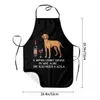 Grappige Vizsla Hond En Wijn Bib Schorten Vrouwen Mannen Unisex Keuken Chef Cartoon Dier Tablier Keuken voor Koken Bakken Schilderen L230620