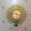 Wall Clocks Clock Hanging Elegant Decorative Metal Watch Crafts Silent Ornament Colorful For Decor Office Kitchen Bathroom