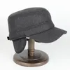 Ball Caps Wholesale Spring And Winter Flat Top Baseball Cap Sports Trucker Hats With Ear Muff