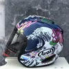 Motorcycle Helmets Japanese Dragon Half Helmet Women And Men Summer Season Hat Casque Casco Open Face