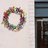 Guirlande de fleurs artificielles décoratives pour porte d'entrée - Couronnes extérieures papillons et R sec