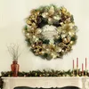 Coroas de Natal de flores decorativas para porta da frente 12 polegadas ao ar livre decoração de guirlanda interna com pinhas