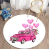 Carpets Valentines Day Kawaii Printed Round Carpet Children's Living Room Mat Floor Mat Yoga Bedroom Chair Non Slip Mat New Year Gift R230717