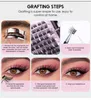 DIY Cluster Eyelash Extensions Individual Lashes Mix Length Durable Soft Natural False Eyelashes Crisscross Style Thin Band Eyelash for Makeup at Home