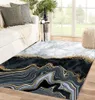 Carpets Marble Area Carpet Soft 3D Gray Dark Blue Marble Floor Mat Modern Printing Design Living Room Bedroom Kitchen Carpet Non-slipMat R230717