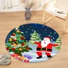 Carpets Christmas Round Carpet Computer Chair Cushion Kids Room Carpet for Living Room Bedside Mat 3D Bedroom Floor Decoration Rug Tapis R230717