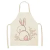 Simpatico cartone animato Coniglio Stampa Grembiule da cucina Donna Alpaca Stampa Pulizia della casa Ristorante Cucina Cucina Cottura Accessori Bavaglino L230620