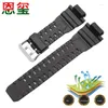 Bracelets de montre Interface convexe résine Silicone Bracelet noir Bracelet ceinture de remplacement pour G-9400 GW-9400 série hommes chaîne