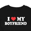 Women's T-Shirt I LOVE MY BOYFRIEND Women Y2K T Shirt Girl Graphic Printed Fashion Harajuku Streewear Clothes Causal Female Y2K Tops Tee 230715