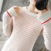 Vrouwen Truien Pure Wol Breien Oneck Knitwears Voor Vrouwen Winter 2023 Dot Print Truien Dames Zachte Warme Truien