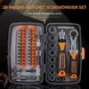 Conjunto de mini chaves de fenda 38 32 em 1 ferramenta doméstica para reparo conjuntos de catraca multi bits com kit de chave de catraca 230717