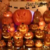 لوازم الحفلات الاحتفالية الأخرى Halloween Jack-O-Lantern Pumpkin LED مصباح C 220823