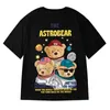 Männer T-Shirts Lustige Bär Astronaut Gedruckt Übergroße T-shirts Männliche Sommer Kurzarm T-shirts Paare Y2K T Tops Hip Hop Kleidung 230715