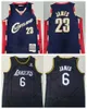 Maglia da basket vintage LeBron James 6 23 High School Vincent St Mary Space Jam Tune Squad City Earned MPLS All Stitched Sport Shirt Team Giallo Nero Viola Blu