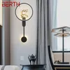 Lampada da parete BERTH Lampada da parete creativa in ottone vintage a LED contemporanea per soggiorno e camera da letto