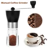1 peça moedor de café manual com rebarbas de cerâmica moedor de café manual moedor de grãos de café portátil manivela moinho de café para casa ferramentas de moagem cafeteira