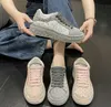 Autumn Spring Leather Women Shoes New Style Fashion Platform Shoes Ins Platforms Sneakers Tide Shine Bling Rhinestone Shoes For Girls Dress