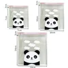 Emballage cadeau 100 pièces mignon dessin animé Panda cadeaux sacs Cookie emballage en plastique pour Biscuits bonbons nourriture gâteau paquet sac